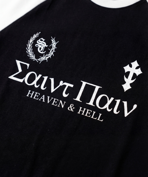 SAINTPAIN(セイントペイン)の「SP エインシェントブロックヘビーウェイトレグラン半袖Tシャツブラック(Tシャツ/カットソー・レディース・その他・MEDIUM/LARGE)」の3枚目の写真