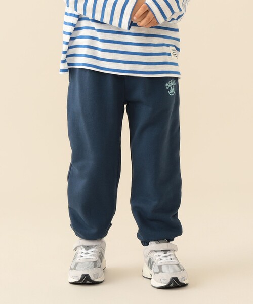 BEAMS mini(ビームスミニ)の「タック スマイル スウェット パンツ 2026FW(90~140cm)通園 通学 プチプラ(その他パンツ・キッズ・ライトグレー/ネイビー/グリーン・100/90/140/130/120/110)」の3枚目の写真