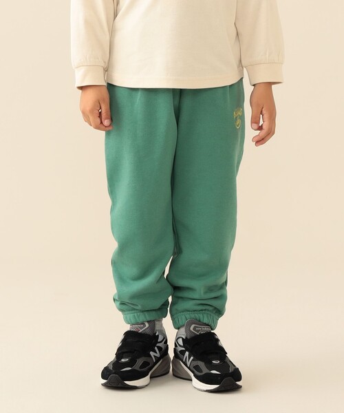 BEAMS mini(ビームスミニ)の「タック スマイル スウェット パンツ 2026FW(90~140cm)通園 通学 プチプラ(その他パンツ・キッズ・ライトグレー/ネイビー/グリーン・100/90/140/130/120/110)」の2枚目の写真