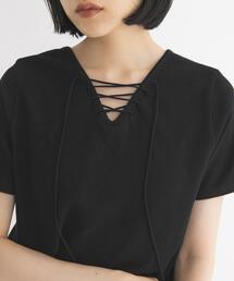 KBF | 2WAYレースアップトップス(Tシャツ/カットソー)