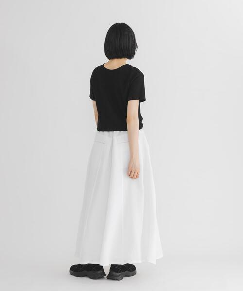 KBF(ケイビーエフ)の「2WAYレースアップトップス(Tシャツ/カットソー・レディース・グレー系その他/アイボリー/ブラック・ONE)」の9枚目の写真