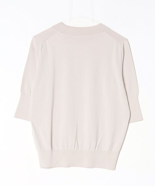 COMME CA(コムサ)の「〔 TALLサイズ 〕 コットンダルストレッチ 半袖プルオーバー(ニット/セーター・レディース・ブルー/キナリ/グレー・15号)」の4枚目の写真