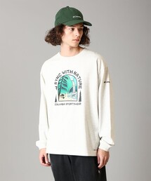UVカット Columbia/ レイクトゥアベニュー グラフィック ロングスリーブ Tシャツ /コロンビア