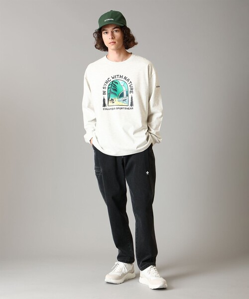 Columbia(コロンビア)の「UVカット Columbia/ レイクトゥアベニュー グラフィック ロングスリーブ Tシャツ /コロンビア(Tシャツ/カットソー・メンズ・ホワイト/ネイビー/ホワイト系その他/ヘザーグレー・S/M/L/XL)」の8枚目の写真