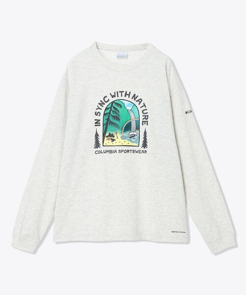 Columbia(コロンビア)の「UVカット Columbia/ レイクトゥアベニュー グラフィック ロングスリーブ Tシャツ /コロンビア(Tシャツ/カットソー・メンズ・ホワイト/ネイビー/ホワイト系その他/ヘザーグレー・S/M/L/XL)」の9枚目の写真