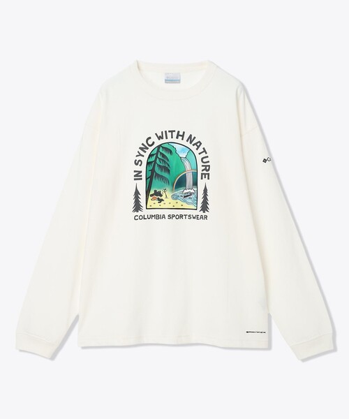 Columbia(コロンビア)の「UVカット Columbia/ レイクトゥアベニュー グラフィック ロングスリーブ Tシャツ /コロンビア(Tシャツ/カットソー・メンズ・ホワイト/ネイビー/ホワイト系その他/ヘザーグレー・S/M/L/XL)」の20枚目の写真