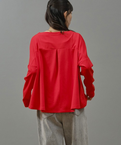 Nunc.(ヌンク)の「裏起毛ロゴ刺繍プルオーバー(Tシャツ/カットソー・レディース・杢グレー/レッド/ブラック・FREE)」の19枚目の写真