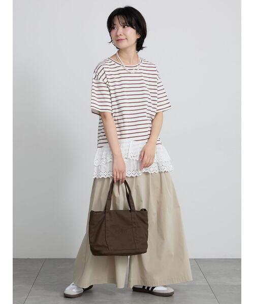 Samansa Mos2(サマンサ モスモス)の「【接触冷感】裾レースボーダーTシャツ(Tシャツ/カットソー・レディース・グリーン/ブラック/ブラウン・F)」の20枚目の写真