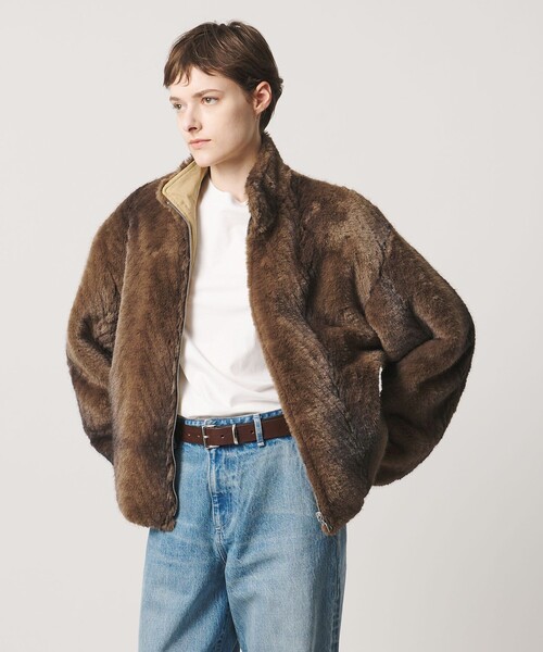 LOEFF（ロエフ）の「＜LOEFF＞フェイクファー リバーシブル ブルゾン UNISEX（その他アウター・レディース・ベージュ/ブラウン系・1/0/2）」の7枚目の写真