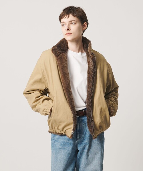 LOEFF（ロエフ）の「＜LOEFF＞フェイクファー リバーシブル ブルゾン UNISEX（その他アウター・レディース・ベージュ/ブラウン系・1/0/2）」の10枚目の写真