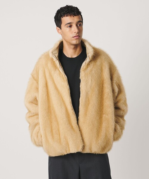 LOEFF（ロエフ）の「＜LOEFF＞フェイクファー リバーシブル ブルゾン UNISEX（その他アウター・レディース・ベージュ/ブラウン系・1/0/2）」の11枚目の写真