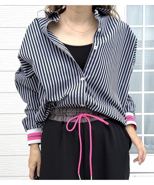 Q（キュー）の「【秋の大本命】ウエストバイカラーギャザーワイドパンツ　2026秋冬　MUSTBUY　定番　万能　美脚パンツ（その他パンツ・レディース・グレイッシュベージュ/ブラック・MEDIUM）」の15枚目の写真