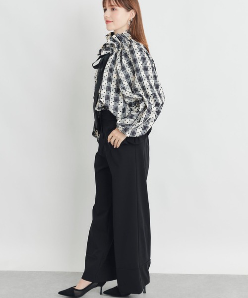 PICCIN(ピッチン)の「チェックドットザビエルブラウス(シャツ/ブラウス・レディース・ベージュ・M)」の7枚目の写真