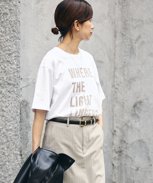 IENA(イエナ)の「コットンフロントロゴTシャツ(Tシャツ/カットソー・レディース・ホワイト/グレー/カーキ・FREE)」の13枚目の写真