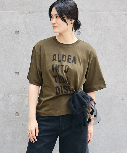 IENA(イエナ)の「コットンフロントロゴTシャツ(Tシャツ/カットソー・レディース・ホワイト/グレー/カーキ・FREE)」の5枚目の写真