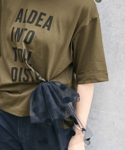IENA(イエナ)の「コットンフロントロゴTシャツ(Tシャツ/カットソー・レディース・ホワイト/グレー/カーキ・FREE)」の9枚目の写真