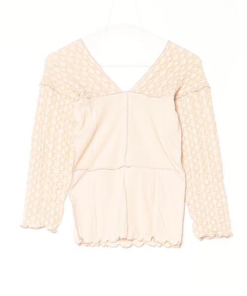 BASERANGE（ベースレンジ）の「BASERANGE / ベースレンジ：【レディース】NEHRU LONG SLEEVE TEE：TTNLS-LA-SU26[ANN]（Tシャツ/カットソー・レディース・ベージュ系その他・S）」の2枚目の写真
