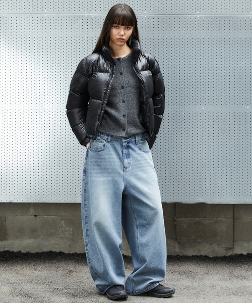 MAHAGRID（マハグリッド）の「『mahagrid/マハグリット』BASIC WARM BALL PADDING JACKET/ベーシックウォームボールダウンジャケット（ダウンジャケット/コート・レディース・A/グレー/B・XL/S/L/M）」の9枚目の写真