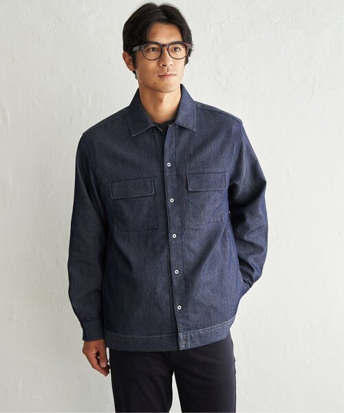ikka(イッカ)の「メッシュデニムシャウター(シャツ/ブラウス・メンズ・ブラック/ネイビー・XL/L/M)」の7枚目の写真