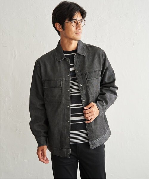ikka(イッカ)の「メッシュデニムシャウター(シャツ/ブラウス・メンズ・ブラック/ネイビー・XL/L/M)」の8枚目の写真