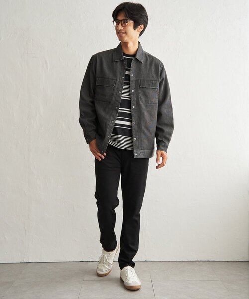 ikka(イッカ)の「メッシュデニムシャウター(シャツ/ブラウス・メンズ・ブラック/ネイビー・XL/L/M)」の11枚目の写真