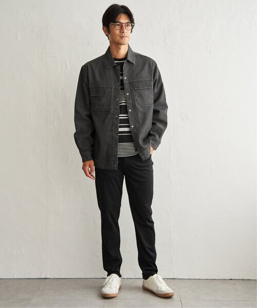 ikka(イッカ)の「メッシュデニムシャウター(シャツ/ブラウス・メンズ・ブラック/ネイビー・XL/L/M)」の13枚目の写真