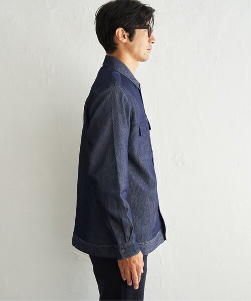 ikka(イッカ)の「メッシュデニムシャウター(シャツ/ブラウス・メンズ・ブラック/ネイビー・XL/L/M)」の14枚目の写真
