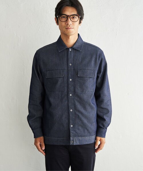 ikka(イッカ)の「メッシュデニムシャウター(シャツ/ブラウス・メンズ・ブラック/ネイビー・XL/L/M)」の16枚目の写真