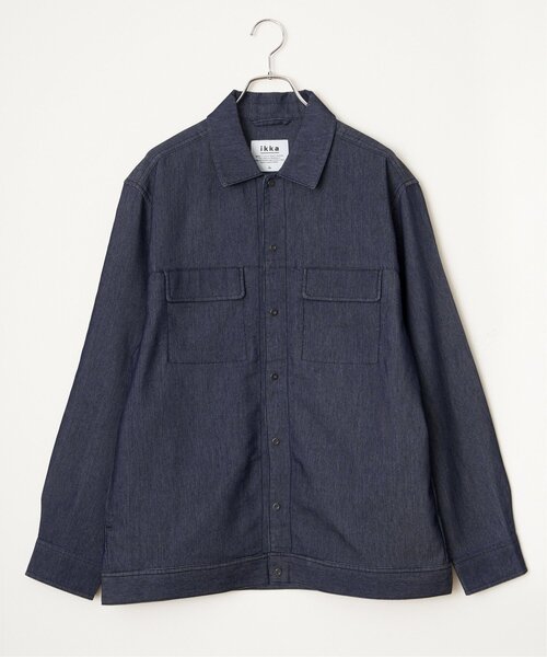 ikka(イッカ)の「メッシュデニムシャウター(シャツ/ブラウス・メンズ・ブラック/ネイビー・XL/L/M)」の17枚目の写真