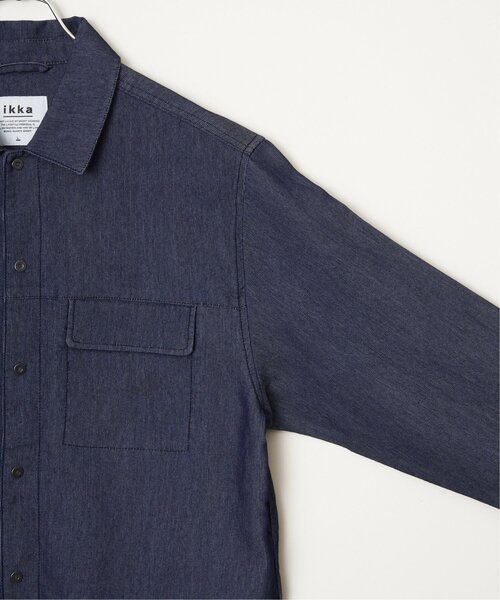 ikka(イッカ)の「メッシュデニムシャウター(シャツ/ブラウス・メンズ・ブラック/ネイビー・XL/L/M)」の18枚目の写真