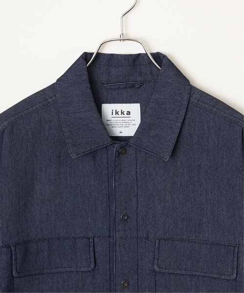 ikka(イッカ)の「メッシュデニムシャウター(シャツ/ブラウス・メンズ・ブラック/ネイビー・XL/L/M)」の21枚目の写真