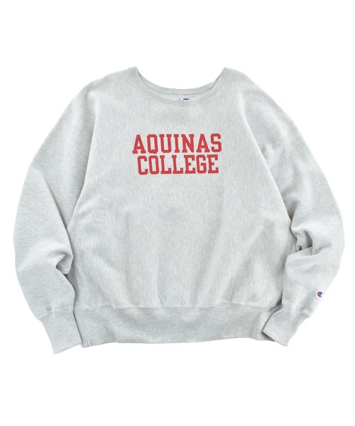 LABORATORY R(ラボラトリーアール)の「【USED】90’s Champion “AQUINAS COLLEGE” リバースウィーブ スウェット(スウェット・メンズ・グレー・XX-LARGE)」の1枚目の写真