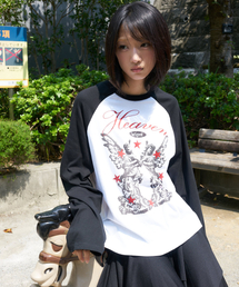 L27 HEAVEN RAGLAN T-SHIRT(BLACK)