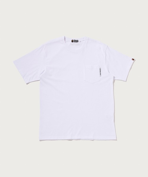 A BATHING APE(アベイシングエイプ)の「LINE CAMO FLAG LABEL POCKET TEE(Tシャツ/カットソー・メンズ・ホワイト/ブラック・MEDIUM/LARGE/XX-LARGE/X-LARGE/SMALL)」の2枚目の写真