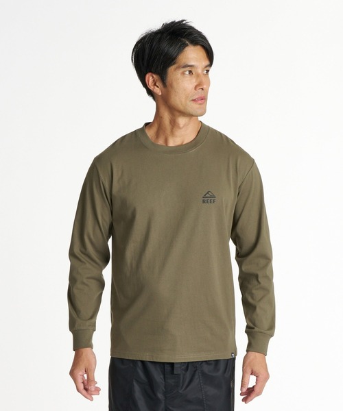 REEF(リーフ)の「REEF メンズ THE CORE LS T 擦れロゴ長袖Tシャツ ロンT /速乾/UVカット 【2026年秋冬モデル】/リーフバックプリント長袖ロンT(Tシャツ/カットソー・メンズ・カーキ/ブラック/ホワイト/ベージュ・LARGE/MEDIUM/X-LARGE)」の5枚目の写真
