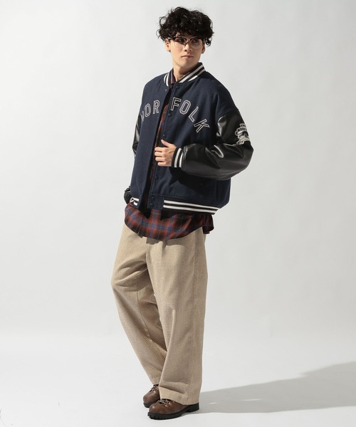 niko and...(ニコアンド)の「メルトンスタジアムブルゾン(ブルゾン・メンズ・ネイビー/チャコール・MEDIUM/LARGE)」の14枚目の写真
