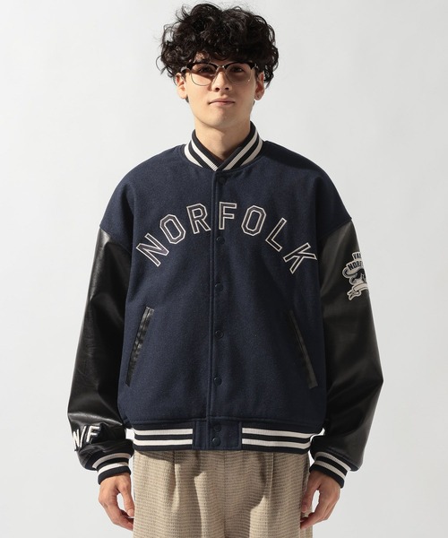 niko and...(ニコアンド)の「メルトンスタジアムブルゾン(ブルゾン・メンズ・ネイビー/チャコール・MEDIUM/LARGE)」の17枚目の写真