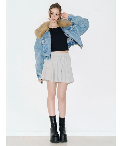 EVRIS(エヴリス)の「BACK CHARM ロングスリーブトップス 秋服(Tシャツ/カットソー・レディース・グレー/レッド/ブラック・FREE)」の13枚目の写真
