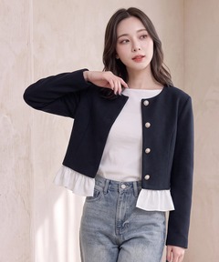UNISEX》Triacetate Dress-Over 2nd Jacket/トリアセテートドレス