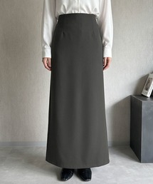 【S~2Lサイズ展開】バックスリットAラインマキシ丈スカート