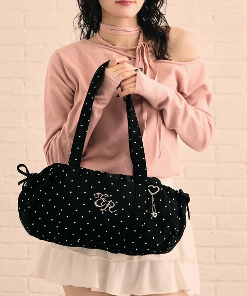 ESPERANZA(エスペランサ)の「刺繍ロゴナイロンハンドバッグ(ハンドバッグ・レディース・ブラック系2/ブラウン系3/ブラック系8・FREE)」の10枚目の写真