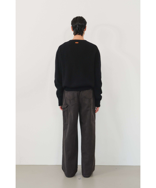 KUME(クメ)の「メンズ ガーメントダイ ユーティリティカーゴパンツ ダークブラウン(デニムパンツ・メンズ・その他・MEDIUM/LARGE/X-LARGE)」の3枚目の写真