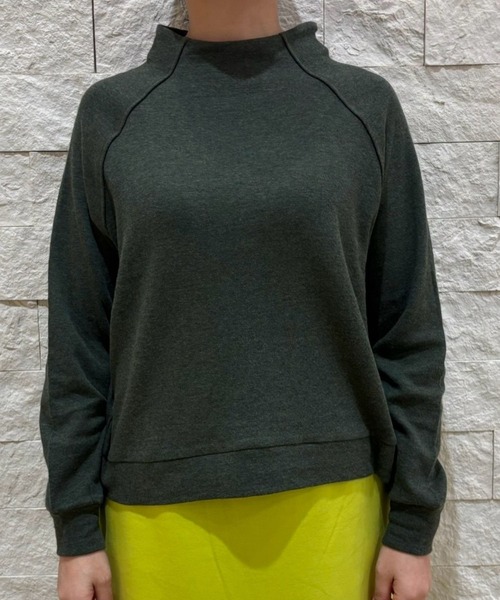 etre relie(エトレリー)の「接結ハイネックプルオーバー(Tシャツ/カットソー・レディース・ライトグレー/チャコールグレー/ダークベージュ/カーキ/ダークネイビー/ブラック・MEDIUM)」の5枚目の写真
