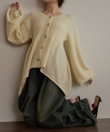 glitter shaggy hem peplum knit / グリッターシャギーヘムペプラムニット
