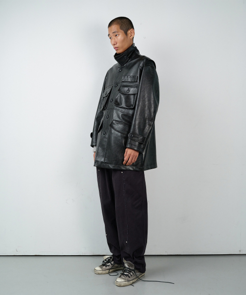 THEVINYLHOUSE(ザバイニルハウス)の「4 POCKET LEATHER CAR COAT BLACK(ライダースジャケット・レディース・その他・MEDIUM/LARGE)」の5枚目の写真