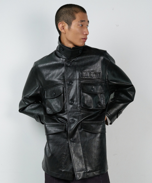 THEVINYLHOUSE(ザバイニルハウス)の「4 POCKET LEATHER CAR COAT BLACK(ライダースジャケット・レディース・その他・MEDIUM/LARGE)」の11枚目の写真