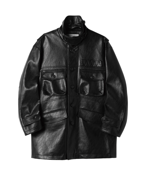 THEVINYLHOUSE(ザバイニルハウス)の「4 POCKET LEATHER CAR COAT BLACK(ライダースジャケット・レディース・その他・MEDIUM/LARGE)」の12枚目の写真