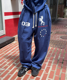 AMOU（アモウ）の「AMOU Horse Sweat pants BLUE（スウェットパンツ）」