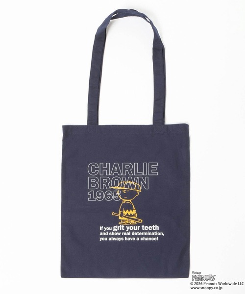 LOWRYS FARM（ローリーズファーム）の「【LFM(U)】 PEANUTSトートBAG　 1094184（トートバッグ・メンズ・ホワイト/ブラック/ネイビー・FREE）」の3枚目の写真