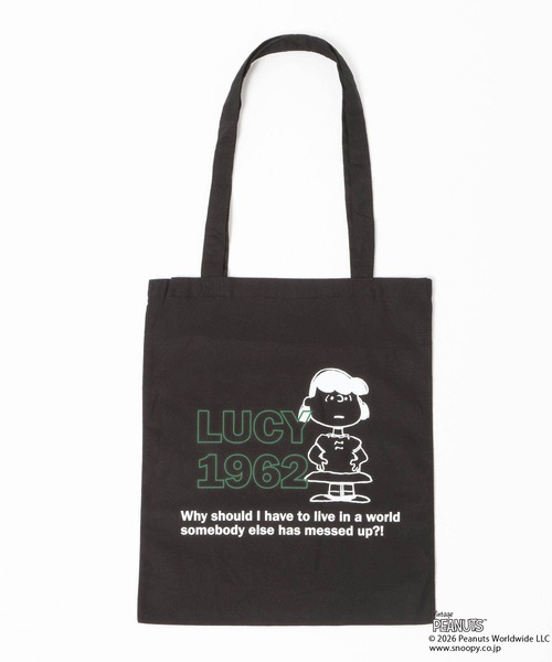 LOWRYS FARM（ローリーズファーム）の「【LFM(U)】 PEANUTSトートBAG　 1094184（トートバッグ・メンズ・ホワイト/ブラック/ネイビー・FREE）」の2枚目の写真
